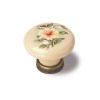 Pomo Porcelana 9772 Marfil y Bronce Rústico