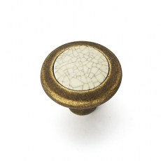 Pomos mueble - Pomo Porcelana 9831 Bronce Rústico y Craquelé