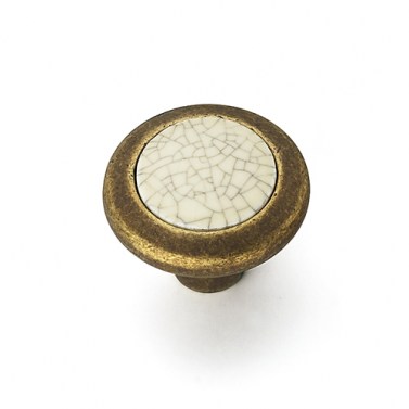 Pomos mueble - Pomo Porcelana 9831 Bronce Rústico y Craquelé
