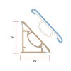 Copete encimera SCILM PVC Aluminio Cepillado 4 metros