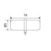 Blíster 100 uds. Soporte Estante D5 mm Cromo Brillo