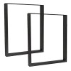 Patas y niveladores - Juego Patas Industriales para Mesa 710x780 mm Negro Mate