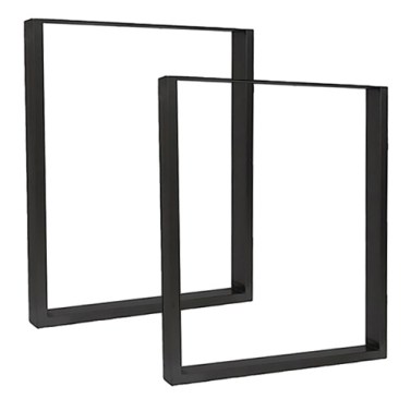 Patas y niveladores - Juego Patas Industriales para Mesa 710x780 mm Negro Mate