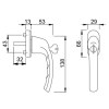 Fallebas y Cremonas para Ventanas - Maneta Ventana AGB Tokyo con Llave Negro Mate