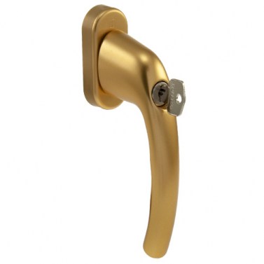 Fallebas y Cremonas para Ventanas - Maneta Ventana AGB Tokyo con Llave Dorado Satinado