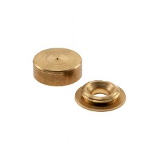 Herraje para mueble - Embellecedor Liso Roscado 14 mm Dorado