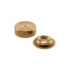 Herraje para mueble - Embellecedor Liso Roscado 16 mm Dorado