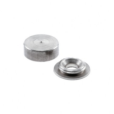 Herraje para mueble - Embellecedor Liso Roscado 14 mm Niquelado