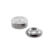 Herraje para mueble - Embellecedor Liso Roscado 16 mm Niquelado