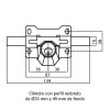 Cerrojo CAYS A3P Llave/Lave B45 Pintado Marrón