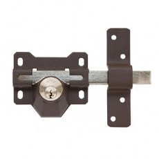 Cerrojo CAYS A3P Llave Sin Cilindro Exterior Pintado Marrón