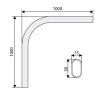 Interior armario - Barra Armario Aluminio Curva 15x30 mm Esquinero 1m x 1m