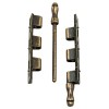 Bisagra A505 Zamak con Pasador y Remates 87 mm Cuero