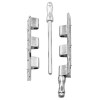 Bisagra A505 Zamak con Pasador y Remates 87 mm Cromo