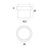 Topes puerta - Tope Puerta Pequeño Inox con Goma Ø20