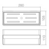 IMEX Jabonera Frontal PVC Blanco ABL006