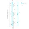 Conjunto Cerradura 5 Puntos E50 C45 2,03M Aluminio Plata Izquierda