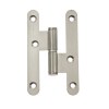 Pernios de H - Pernio Aluminio 100x58 mm Cromo Mate Izquierda
