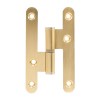 Pernios de H - Pernio Aluminio 100x58 mm Dorado Satinado Izquierda