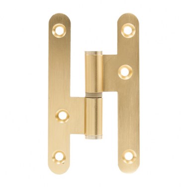 Pernios de H - Pernio Aluminio 100x58 mm Dorado Satinado Izquierda