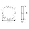 Herraje para mueble - Tapón Embellecedor Alpine K65 Ø25 mm Gris