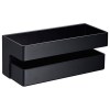 IMEX Jabonera Frontal PVC Negro Mate ANG005