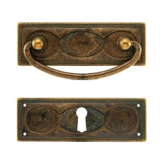 Asas y anillas mueble - Asa Rectangular 258 Bronce Envejecido