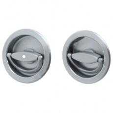 Cerraduras puerta corredera - Kit Tirador Corredera de Paso Ø48 mm Cromo Satinado