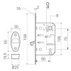 Cerradura AGB Scivola T Condena E50 mm Cuero