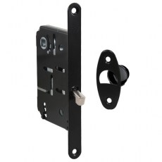 Cerradura AGB Scivola T Condena E50 mm Negro Mate