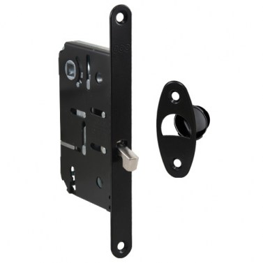 Cerradura AGB Scivola T Condena E50 mm Negro Mate