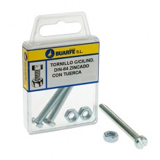 Tornillo DIN 84 Cabeza Cilíndrica con Tuerca 5x40 Blíster 6 uds