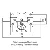 Cerrojo CAYS B2P Llave/Botón B70 Pintado Marrón