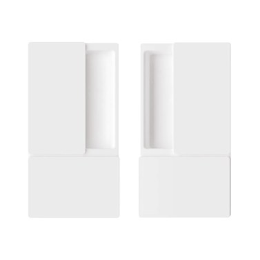 Juego Tiradores Corredera Paso WAVE Blanco Mate