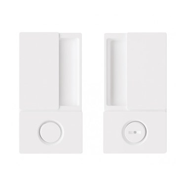 Juego Manillas Batiente Condena WAVE Blanco Mate