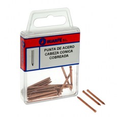 Punta Acero Cabeza Cónica Cobreada 2x35 Blíster 30uds