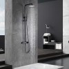Accesorios y ayudas baño - IMEX Conjunto Ducha Monomando SUECIA Negro Mate