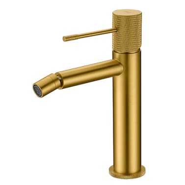 Accesorios y ayudas baño - IMEX Grifo Monomando Bidé LINE Oro Cepillado