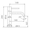 IMEX Grifo Monomando Lavabo MONZA Oro Rosa Cepillado