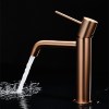 IMEX Grifo Monomando Lavabo MONZA Oro Rosa Cepillado