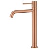 IMEX Grifo Baño Caño Alto MONZA Oro Rosa Cepillado