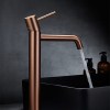 IMEX Grifo Baño Caño Alto MONZA Oro Rosa Cepillado