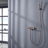Accesorios y ayudas baño - IMEX Conjunto Ducha Monomando Empotrado MONZA Oro Rosa Cepillado