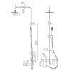Accesorios y ayudas baño - IMEX Conjunto Ducha Monomando Monza Black Gun Metal