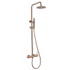 Accesorios y ayudas baño - IMEX Conjunto Ducha Monomando Monza Oro Rosa Cepillado
