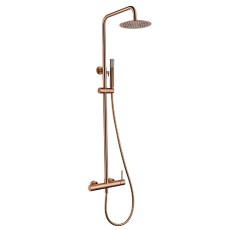 Accesorios y ayudas baño - IMEX Conjunto Ducha Monomando Monza Oro Rosa Cepillado
