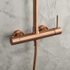 Accesorios y ayudas baño - IMEX Conjunto Ducha Monomando Monza Oro Rosa Cepillado