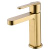 IMEX Grifo Monomando Lavabo ROMA Oro Cepillado