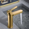 IMEX Grifo Monomando Lavabo ROMA Oro Cepillado