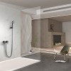 IMEX Conjunto Ducha Monomando Empotrado ROMA Negro Mate